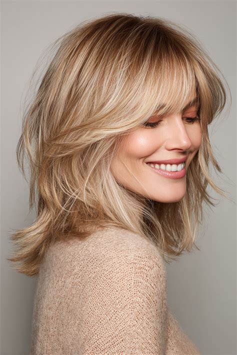 ultra chic medium length layered haircuts  women