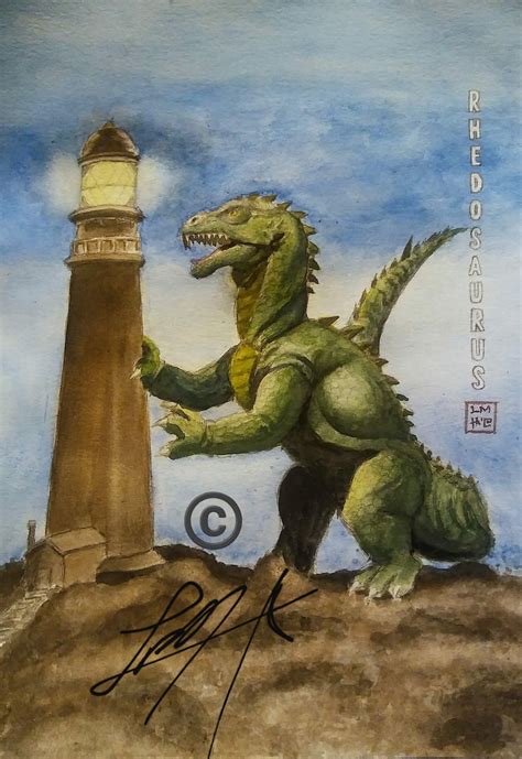 Rhedosaurus the Beast of 20000 Fathoms Watercolor - Etsy