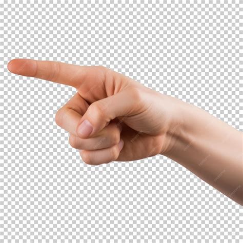 hand pointing isolated  transparent background premium ai generated psd