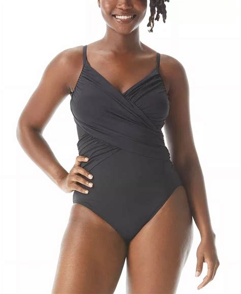 Coco Reef BLACK Contours Sterling Bra-Sized One-Piece Swimsuit, US 32C