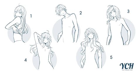 [YCH Set Price] Portrait #27 - 31 [OPEN] by QuinnyIlada | Anime poses ...
