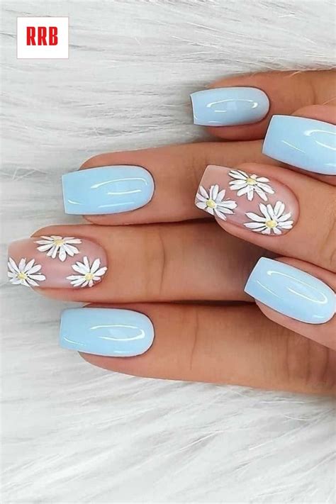 Nail design "Camomile field",Дизайн ногтей "Ромашковое поле" | Funky ...
