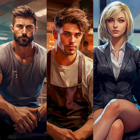 city npc portraits  craft art style