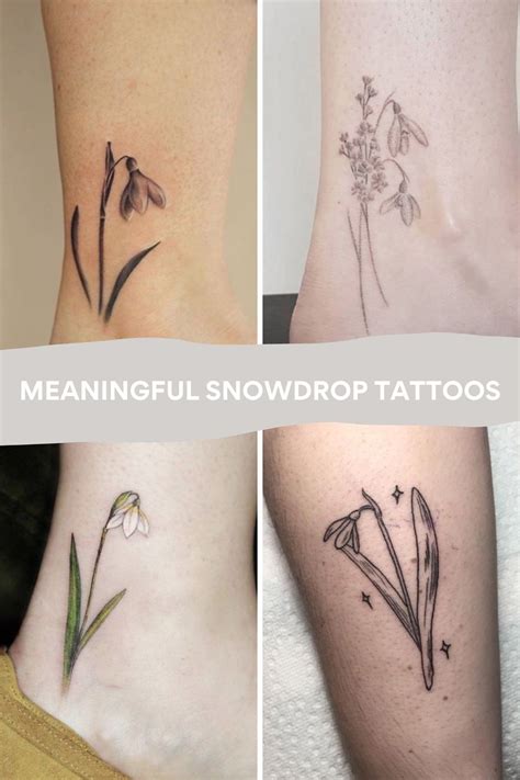 25 Snowdrop Flower Tattoo Ideas Symbolizing Hope + Purity - Tattoo Glee