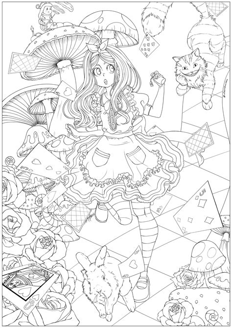 alice in wonderland color pages 9