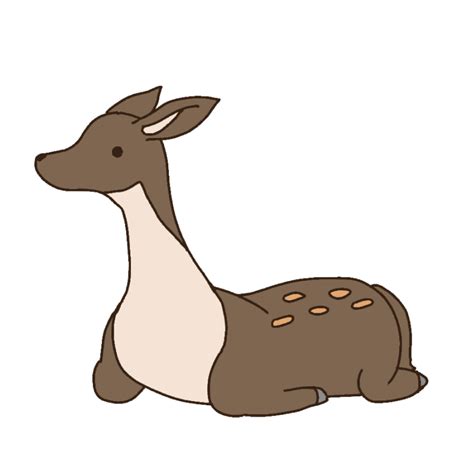 座っているシカ【Icon_B835】 - 【無料イラスト・アニメーション素材｜TELOPICT.com】