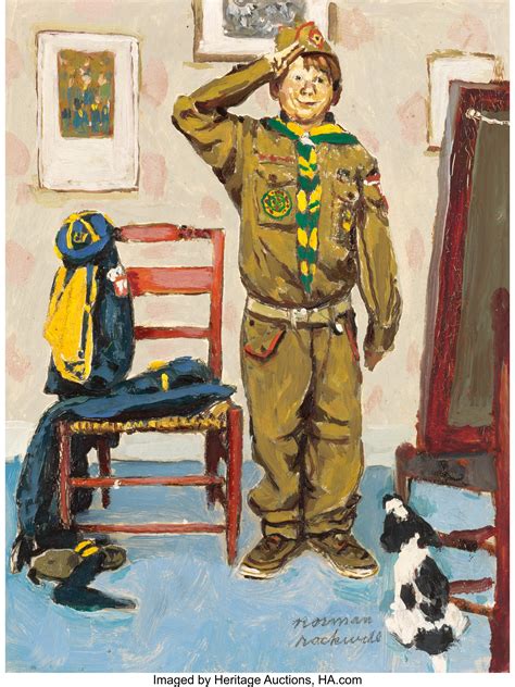 NORMAN ROCKWELL (1894-1978). Can't Wait, study for the Boy Scouts | Lot ...