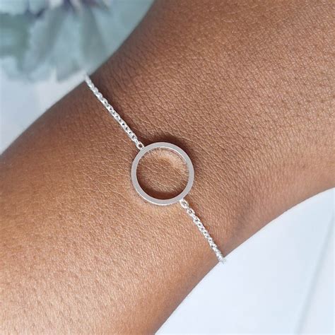 circle bracelet sterling silver jewellery simply silver