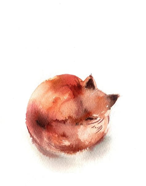 Cute Fox Print, Watercolor Painting, Fox Art, Woodland Wall Art Print ...