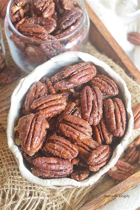 Cinnamon Glazed Pecans - ( Airfryer & Oven ) - Cook with Sharmila