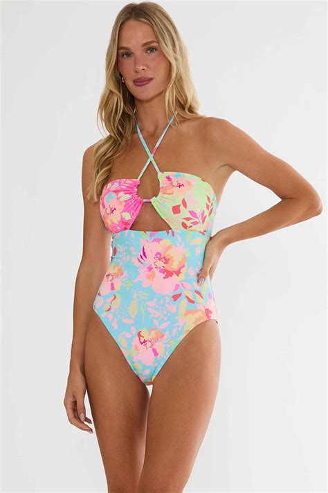 Beach Riot | Phoenix One Piece Bloom Lagoon | Floral One Piece | Beach Riot