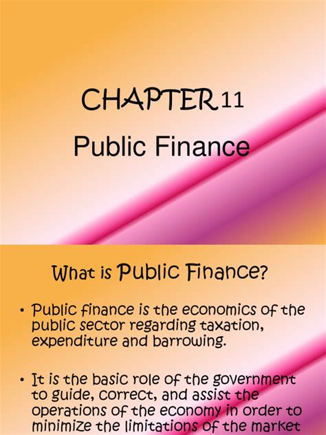 chapter  public finance fiscal policy public finance