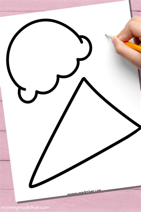 Simple Ice Cream Cone Template Printable Free | dev.onallcylinders.com