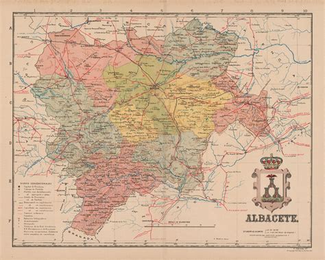 Historic Map - Albacete Spain - Martin 1911 - Vintage Wall Art – Maps
