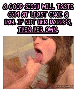 SissySucks - Cumslut Sissy Oral Caption GIFS