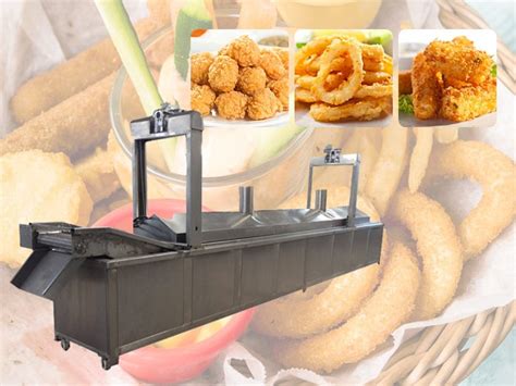 Industrial continuous frying machine for sale - Fried food machinery