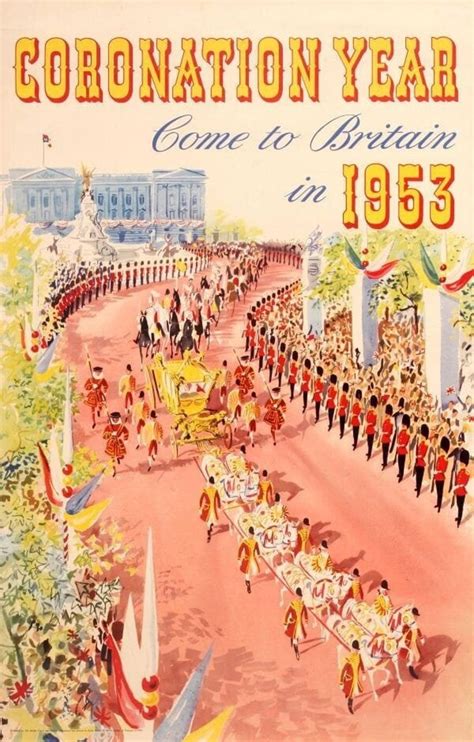 Coronation Year Britain 1953 Vintage Reproduction Travel Poster 11x17 Wall Hanging Art Print - Etsy