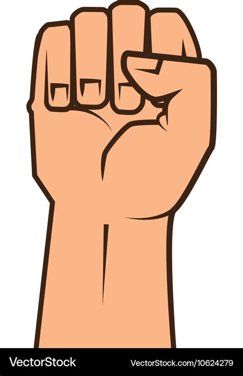 Hand closed fist Royalty Free Vector Image - VectorStock