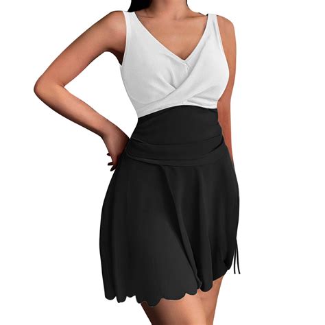 CAIVO New 2025 Belly Cover Slim Skirt Style Color Blocked Tight