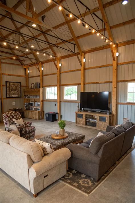 inspiring pole barn interior ideas  explore barn house interior