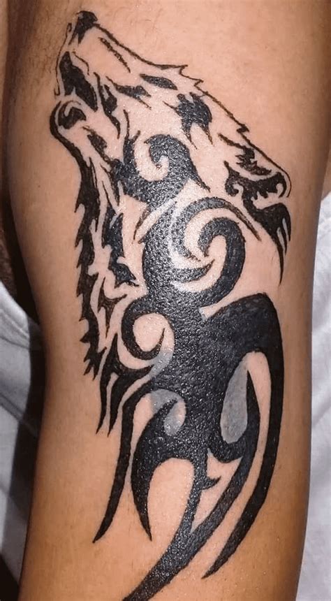 tribal wolf tattoo design ideas images