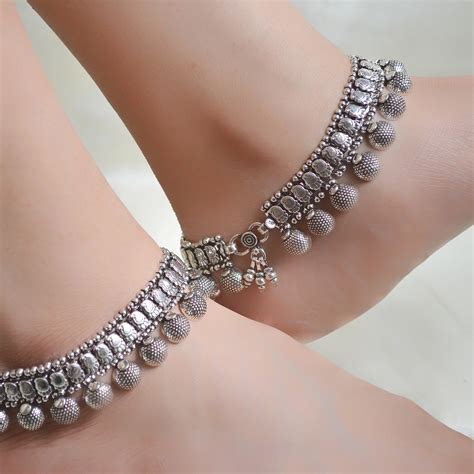 Silver Ball Anklet | Designer Silver Anklet - Anklets - FOLKWAYS