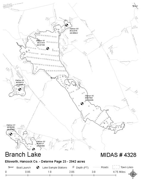 Lakes of Maine - Lake Overview - Branch Lake - Ellsworth, Hancock, Maine