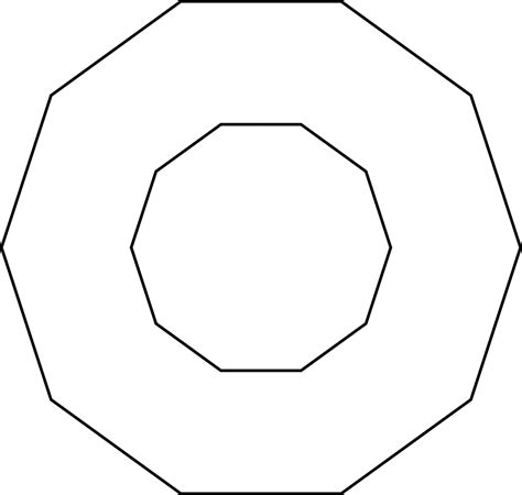 concentric decagons clipart