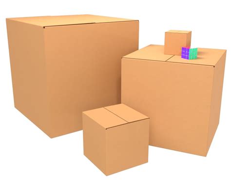 cube boxes cube shipping storage boxes  kraft  white trinity