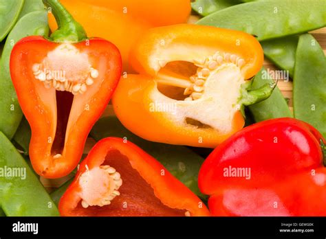 bell pepper fresh organic red bell peppers stock photo alamy