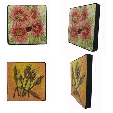 Linda's Art Quilts: Gallery Wrapped Fiber Art on Stretcher Bars