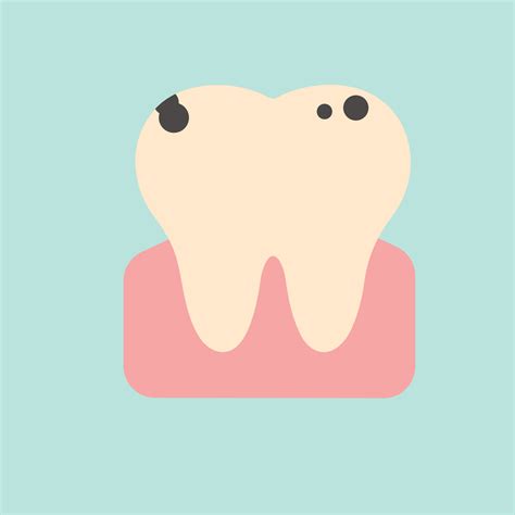 Painful tooth with cavities. Vector illustration 13461404 Vector Art at