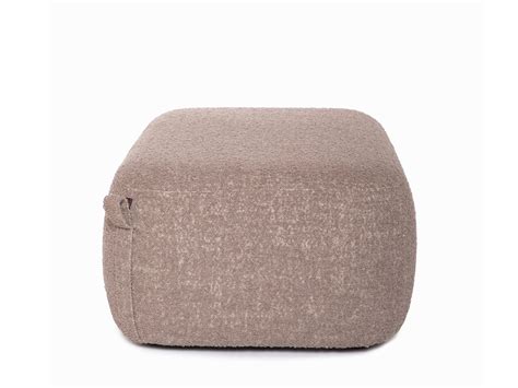 SEA SHELL Rectangular fabric pouf By Luxy