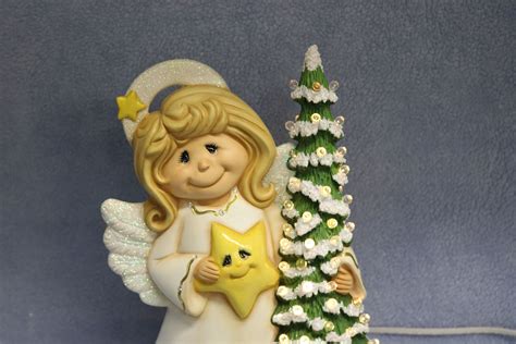 Angel with Lighted Tree — Flutterby Connections