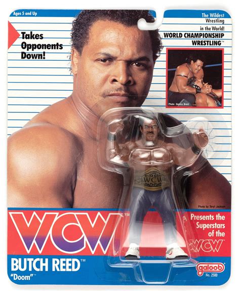 Hake's - WCW BUTCH REED "DOOM" ACTION FIGURE ON CARD.