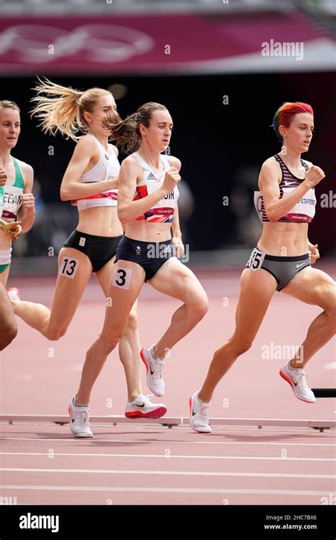 Laura Muir participating in the 1500 meters with at the Tokyo 2020 ...