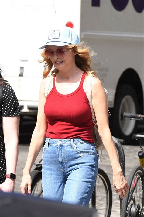 Heather Graham in a Red Tank Top - New York 04/14/2023 • CelebMafia