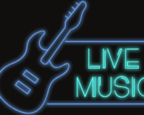 Neon Live Music Guitar Sign - Etsy