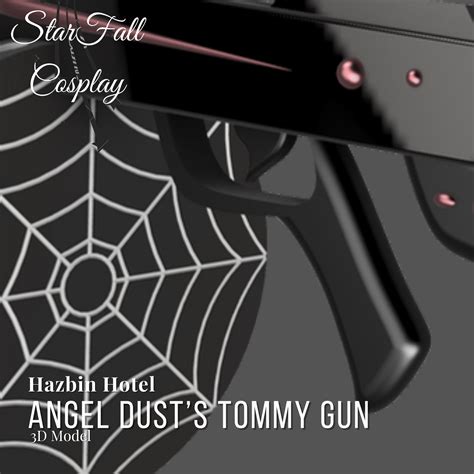 STL file Angel Dusts Tommy Gun Hazbin Hotel Cosplay 👼・3D printable