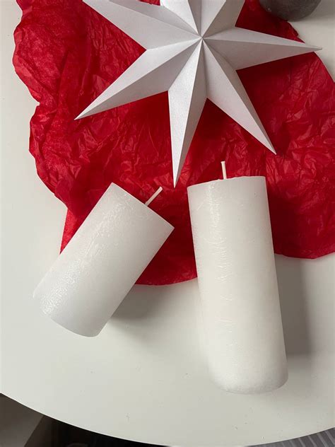 Біла целіндрична свічка — Simple Home Store