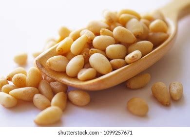 Edible Seeds Pines Set On Wooden Stock Photo 1099257671 | Shutterstock