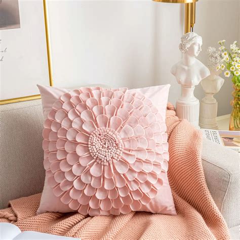 Light Luxury Pink Pillow Case Home Decor Headboard Pillow Throw Pillow ...