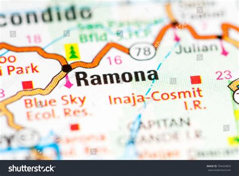Ramona California Usa On Map Stock Photo (Edit Now) 794424850 - Ramona ...