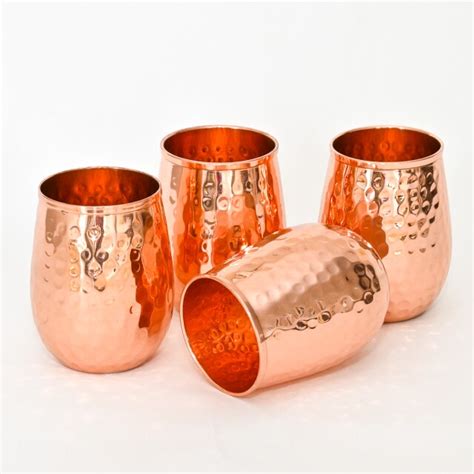 Copper Stemless Glasses (set Of 4) by Back to basics New Zealand ...