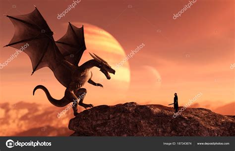 Knight and the dragon Stock Photo by ©lighthouse 187343674