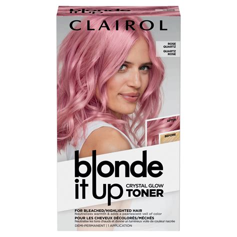Clairol Blonde It Up Semi-Permanent Hair Dye, Rose Quartz Toner, High