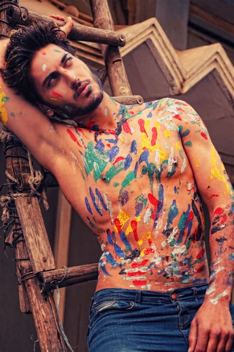 图片素材 : 身体, 涂料, 男, 巴基斯坦, 伊斯兰堡, 射击, 赤裸上身, 裸体, 楷模, 臂, 树干, 肌肉, 胸部, 腹部, 胡子