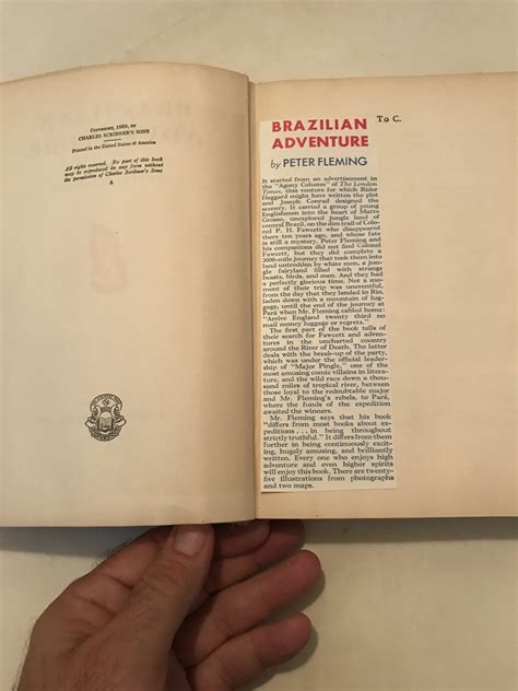 Brazilian Adventure by Peter Fleming: Good Hardcover (1933) 1st Edition