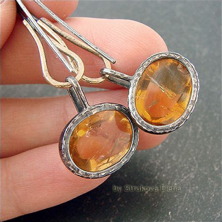 Серьги с цитринами | Jewelry, Crystal necklace pendant, Original jewelry