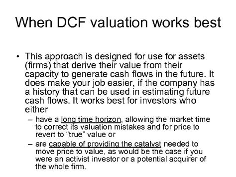 dcf model discount cash flow dcf valuation